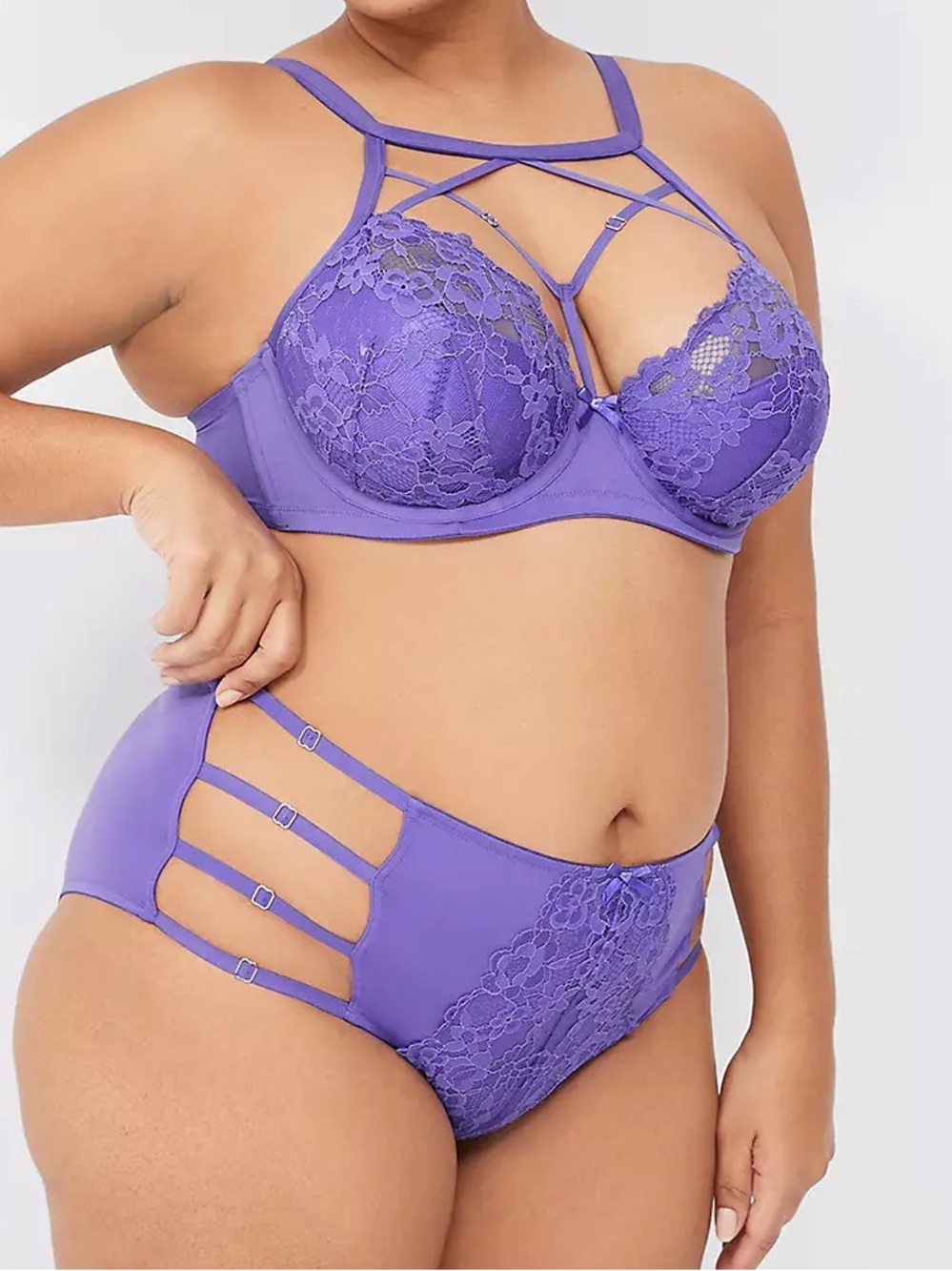 Lane Bryant Cacique Lightly lined French Balconette 38DD MID WAIST CHEEKY 14/16